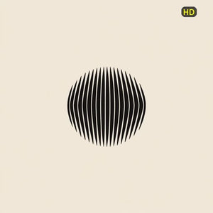 Black oval with radiating lines