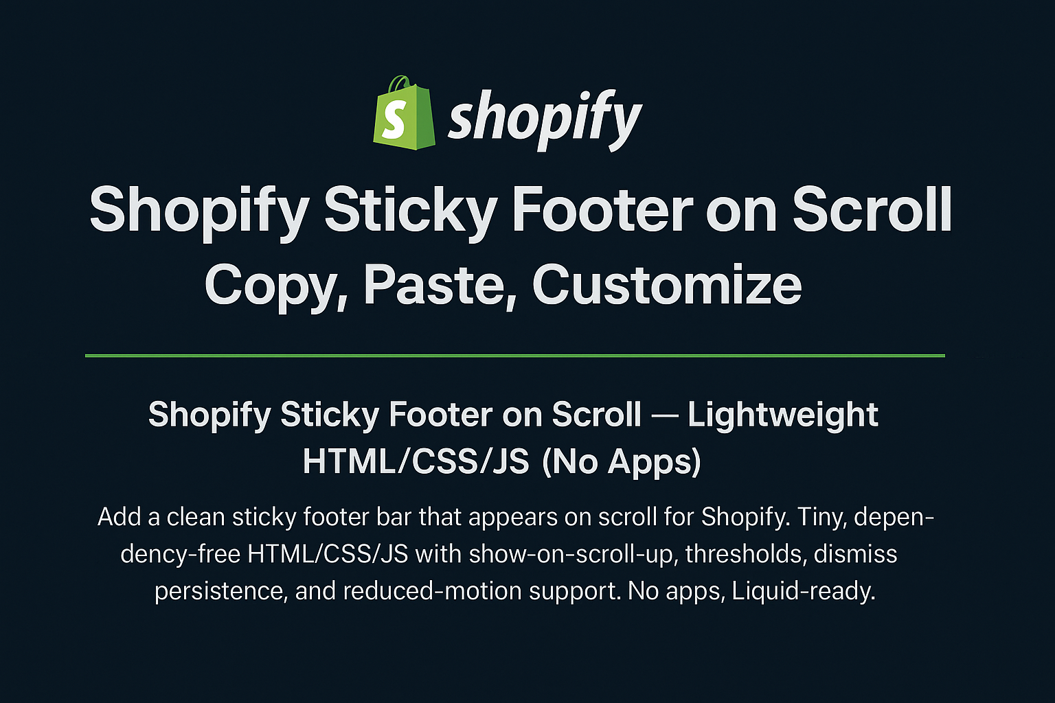 Shopify Sticky Footer