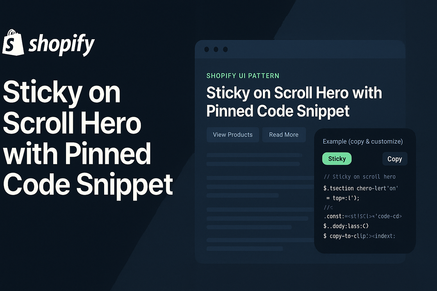 Shopify Sticky on Scroll Hero
